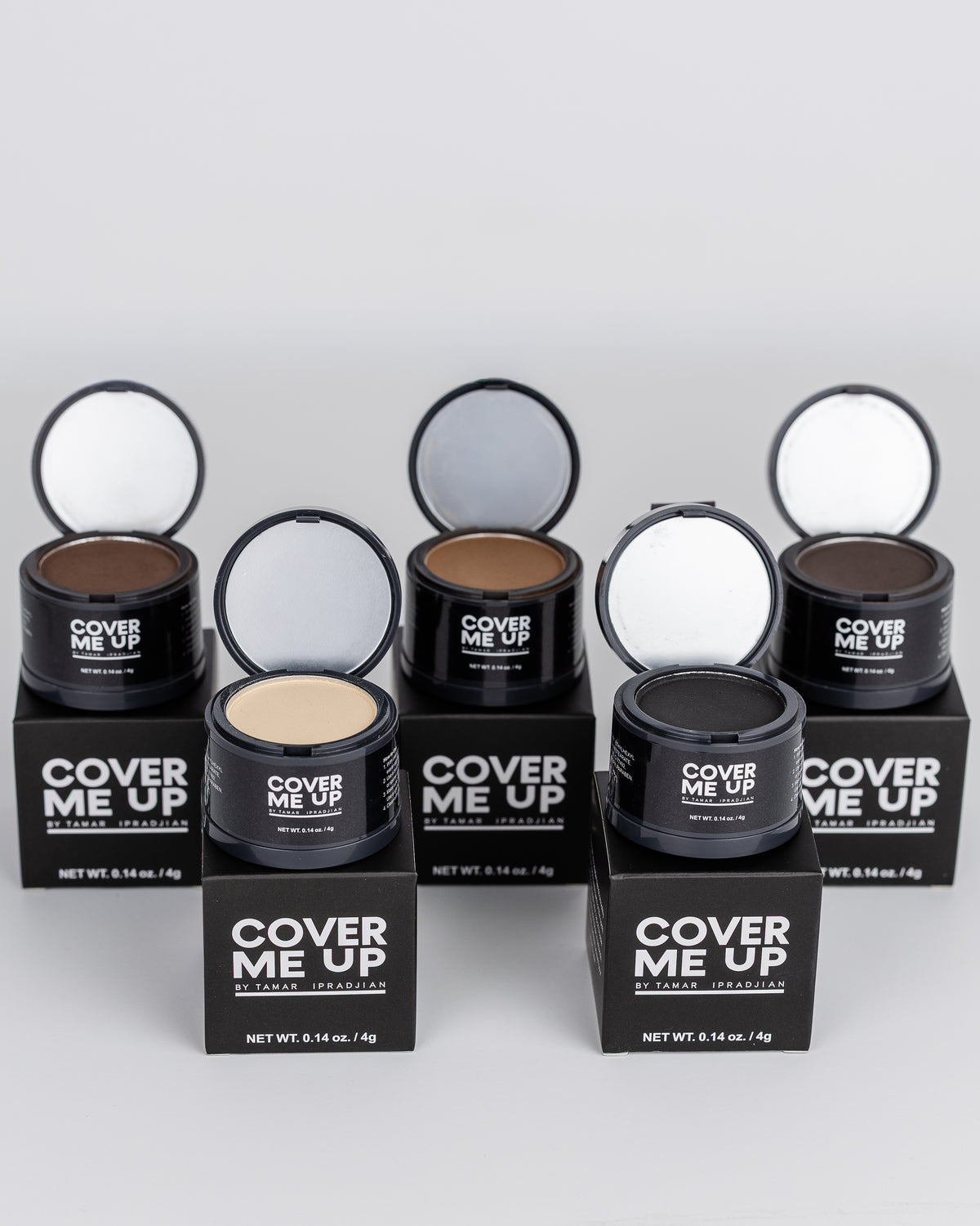 Hairline concealer powder in light brown for sparse hairlines, visible scalp and bald spots