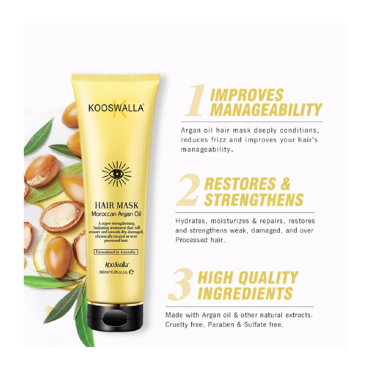 Moroccan argan hair mask