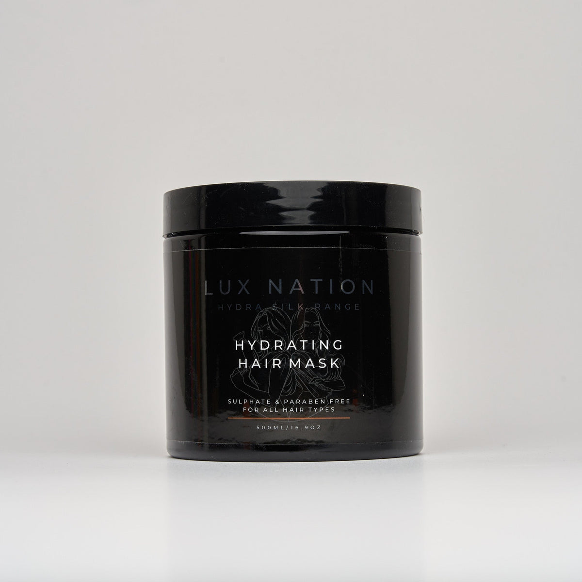 Lux Nation Hydra Silk Mask deep hydrating hair mask for dry damaged frizzy and keratin-treated hair