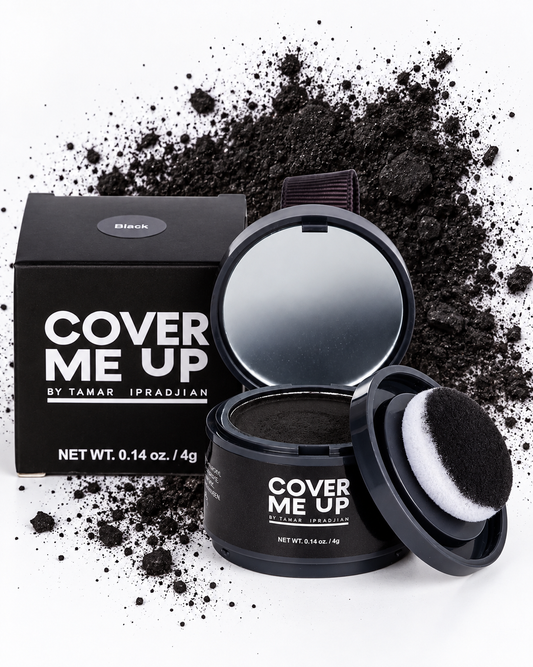  Sweat-resistant black hair powder for thinning hair and visible scalp
