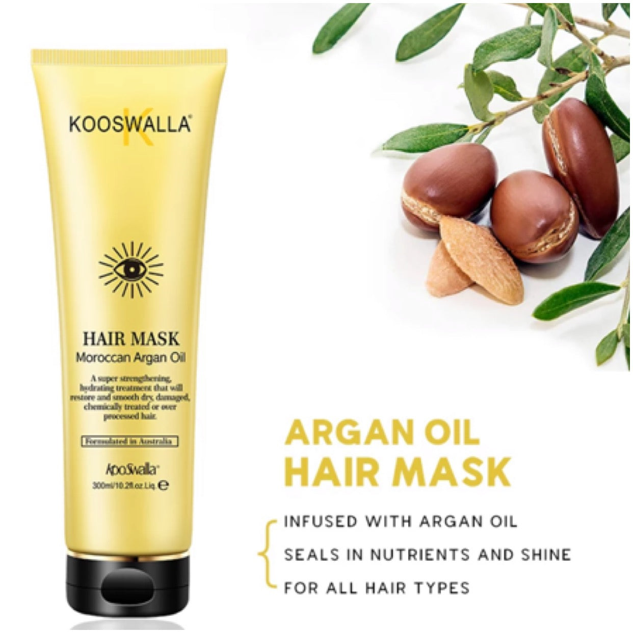 Moroccan argan hair mask
