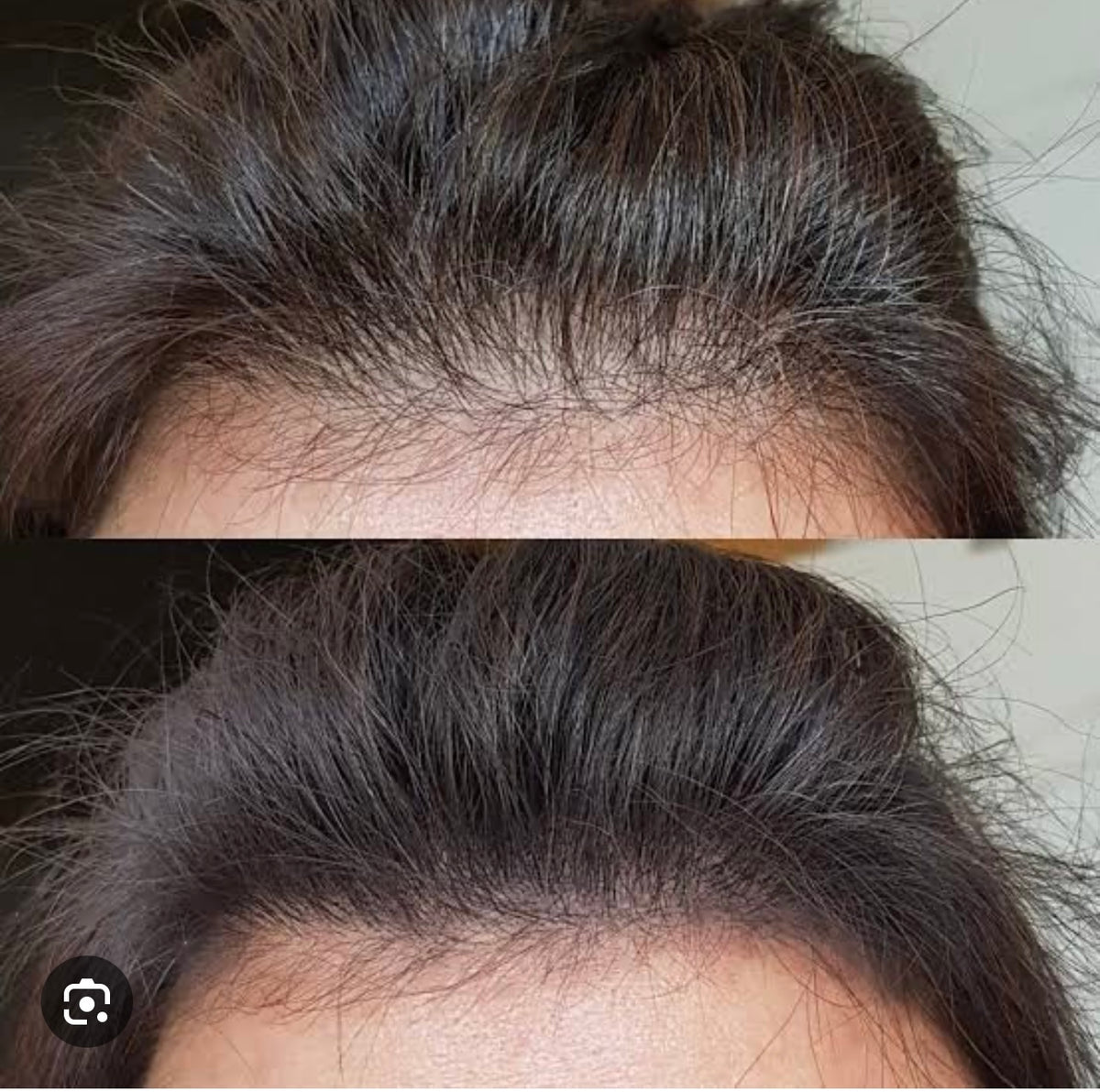 Black hairline powder for concealing sparse areas and thinning hair