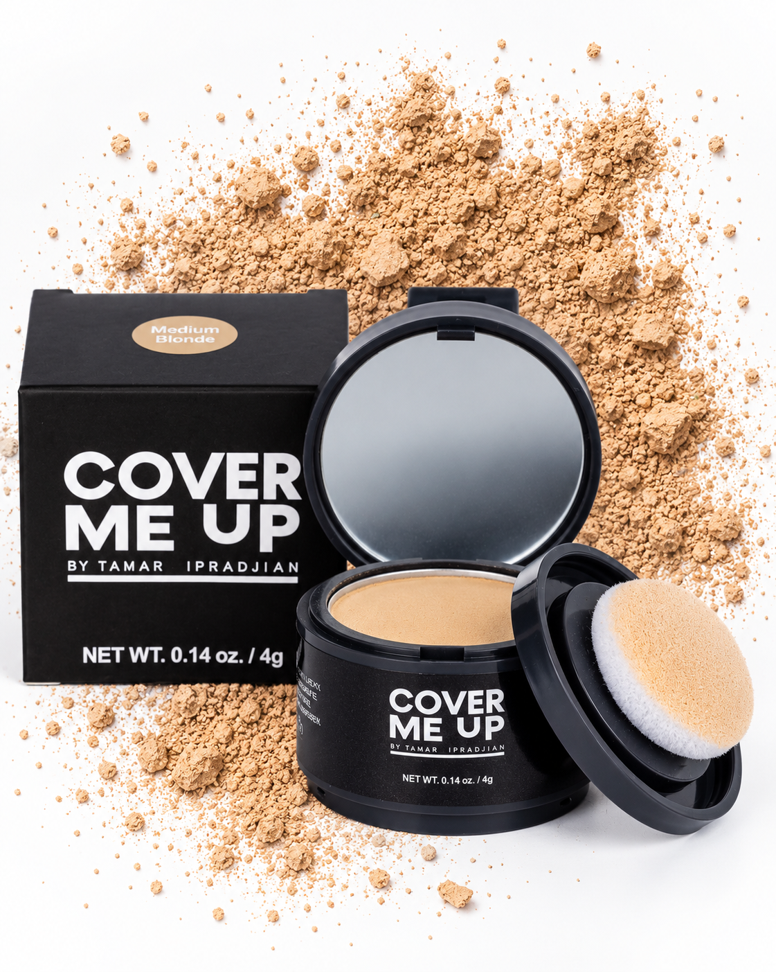     Medium Blonde Cover Me Up hairline powder for thinning hair and visible scalp