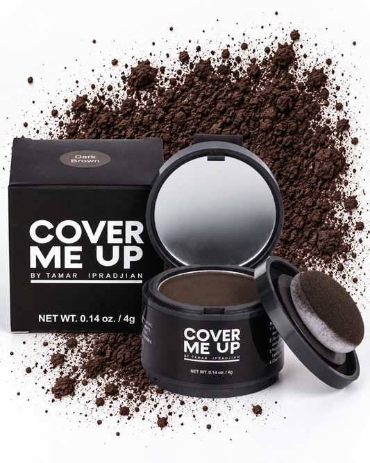 Dark Brown Hairline Powder for grey roots and thinning hair coverage