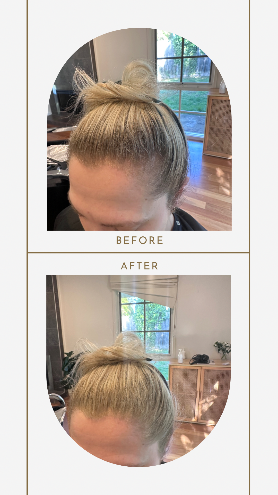     Medium blonde root touch up powder for grey hair and blonde regrowth