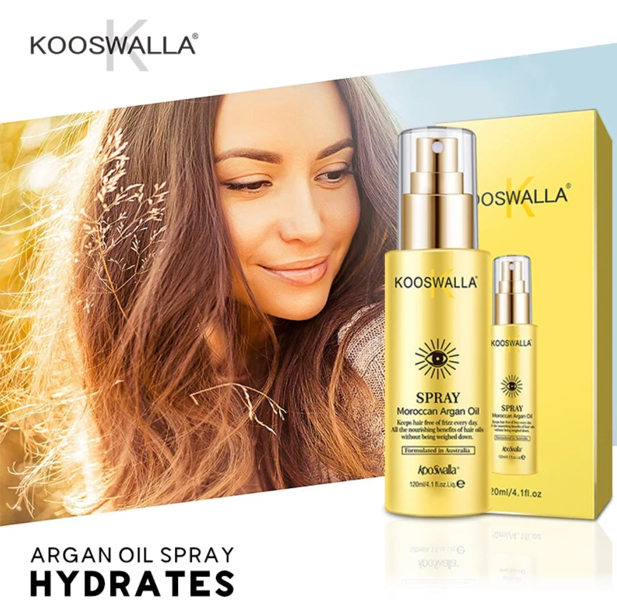 Kooswalla hair serum that repairs damaged hair, deeply moisturises and nourishes strands for a healthy shine — perfect for salons, retail, and professional wholesale use.