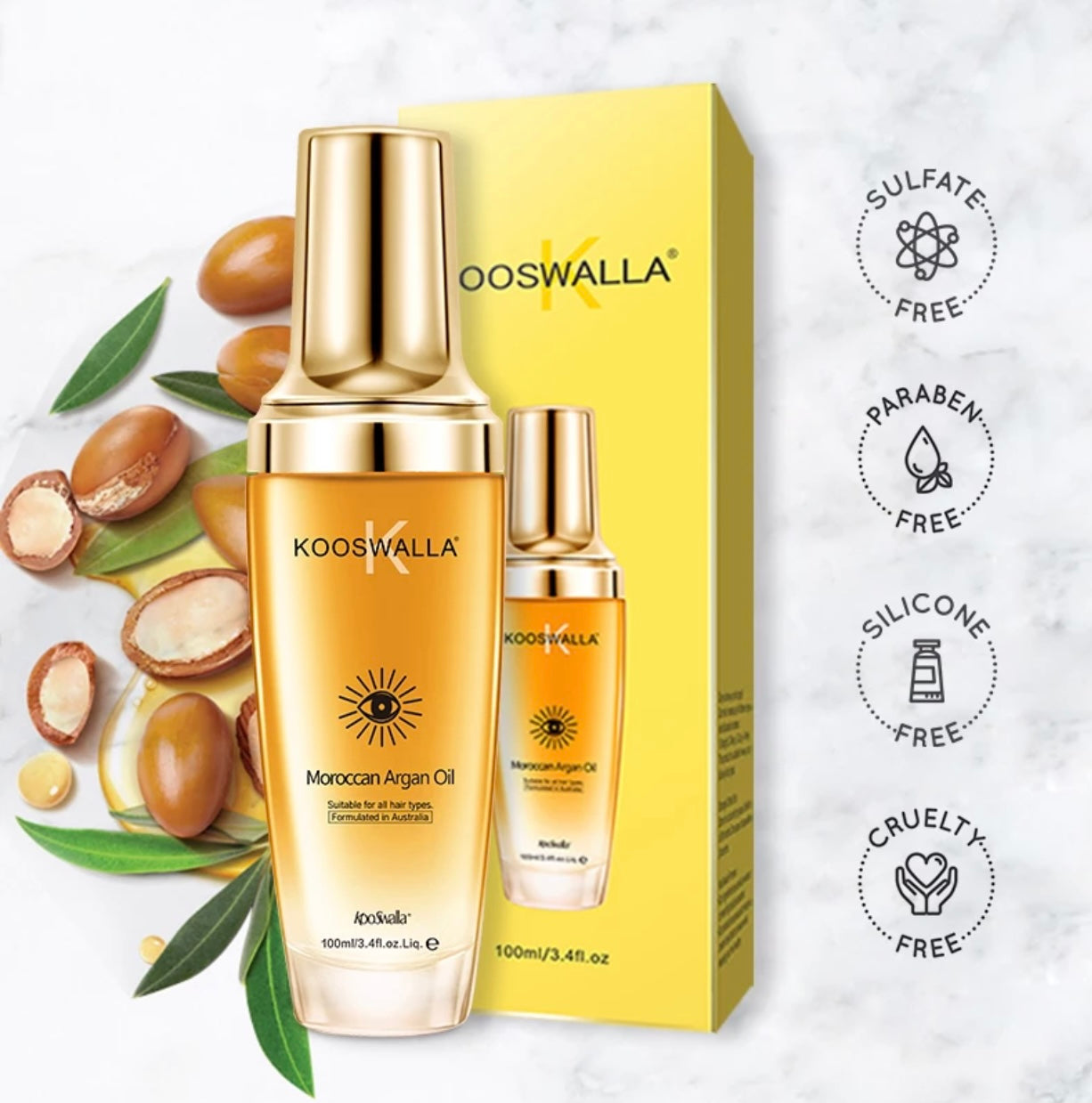 Kooswalla hair serum that repairs damaged hair, deeply moisturises and nourishes strands for a healthy shine — perfect for salons, retail, and professional wholesale use.